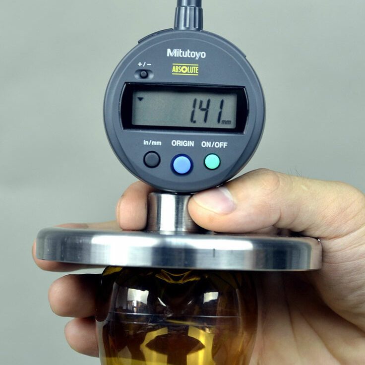 Máy đo độ lõm đáy chai BCG AT2E Việt Nam